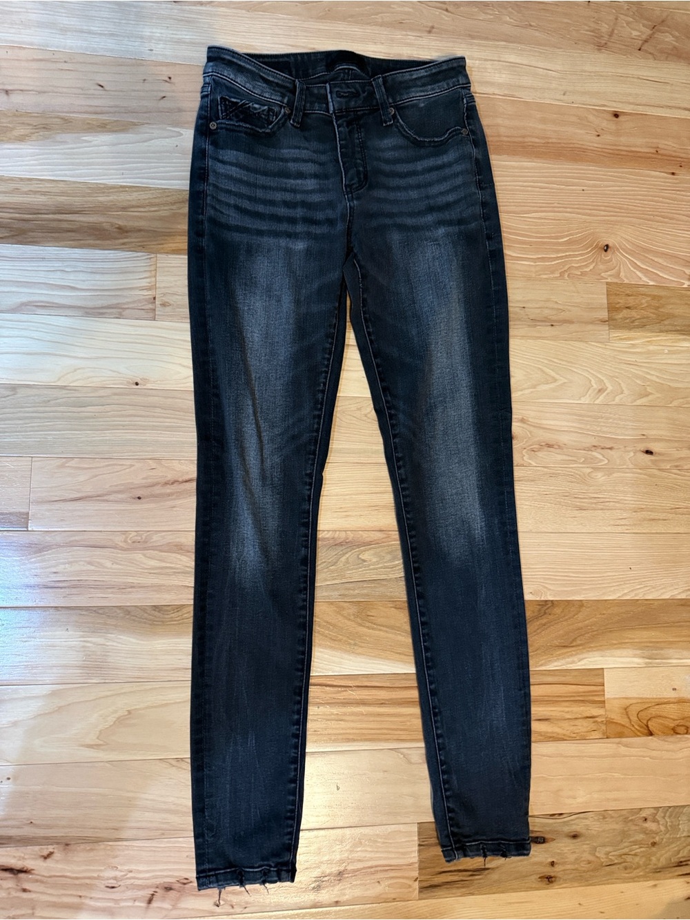 Buckle Black Washed High-Rise Skinny Jeans